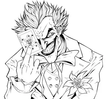 Popular joker coloring pages