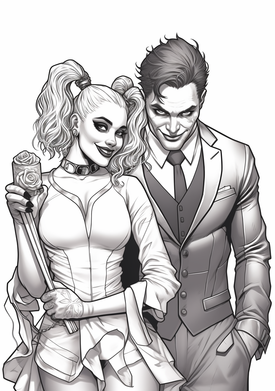 Harley quinn coloring books for children coloring pages