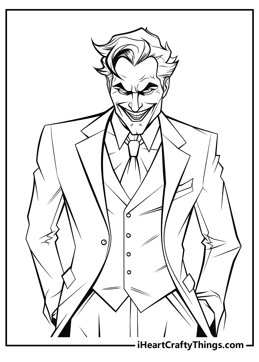 Joker coloring pages free printables