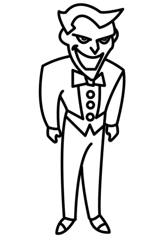 Chibi joker from batman series coloring page free printable coloring pages