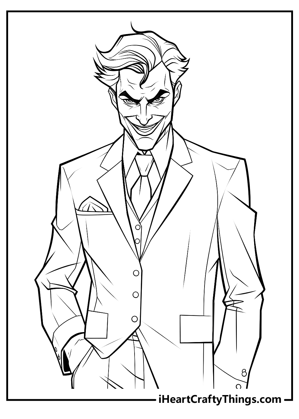 Joker coloring pages free printables