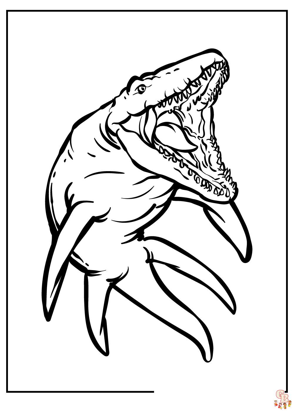 Get creative with mosasaurus coloring pages free and easy