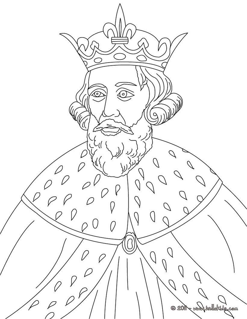 British kings and princes colouring pages