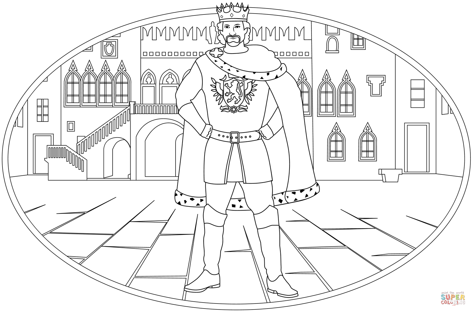 King coloring page free printable coloring pages