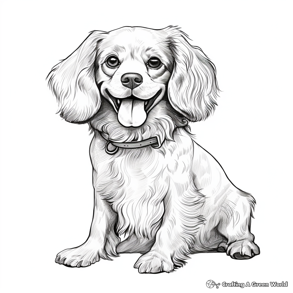 Cavalier king charles spaniel coloring pages