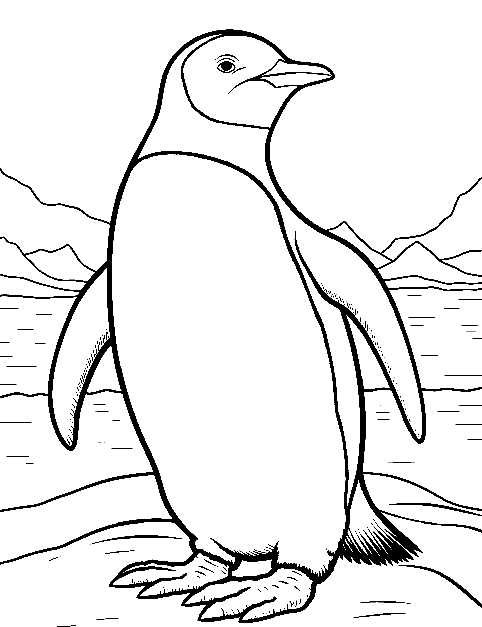 Penguin coloring pages free printable sheets