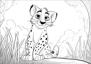 A simple realistic cheetah