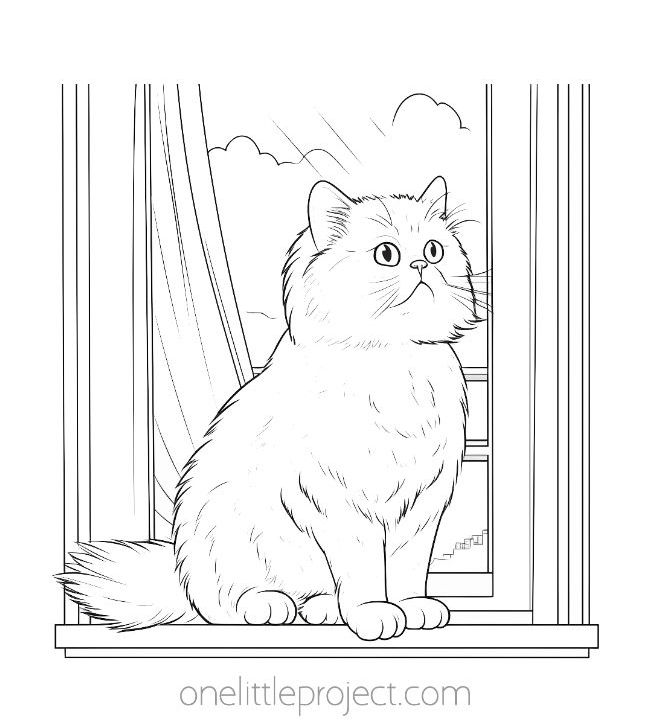 Cat coloring pages free printable kitten coloring sheets