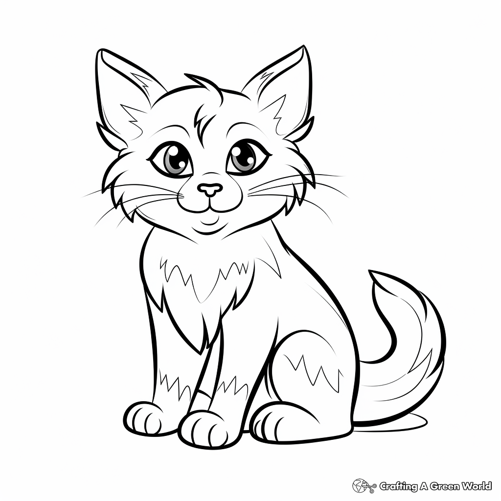 Tabby cat coloring pages