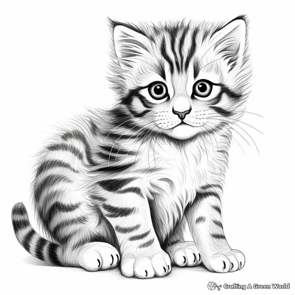 Baby cat coloring pages