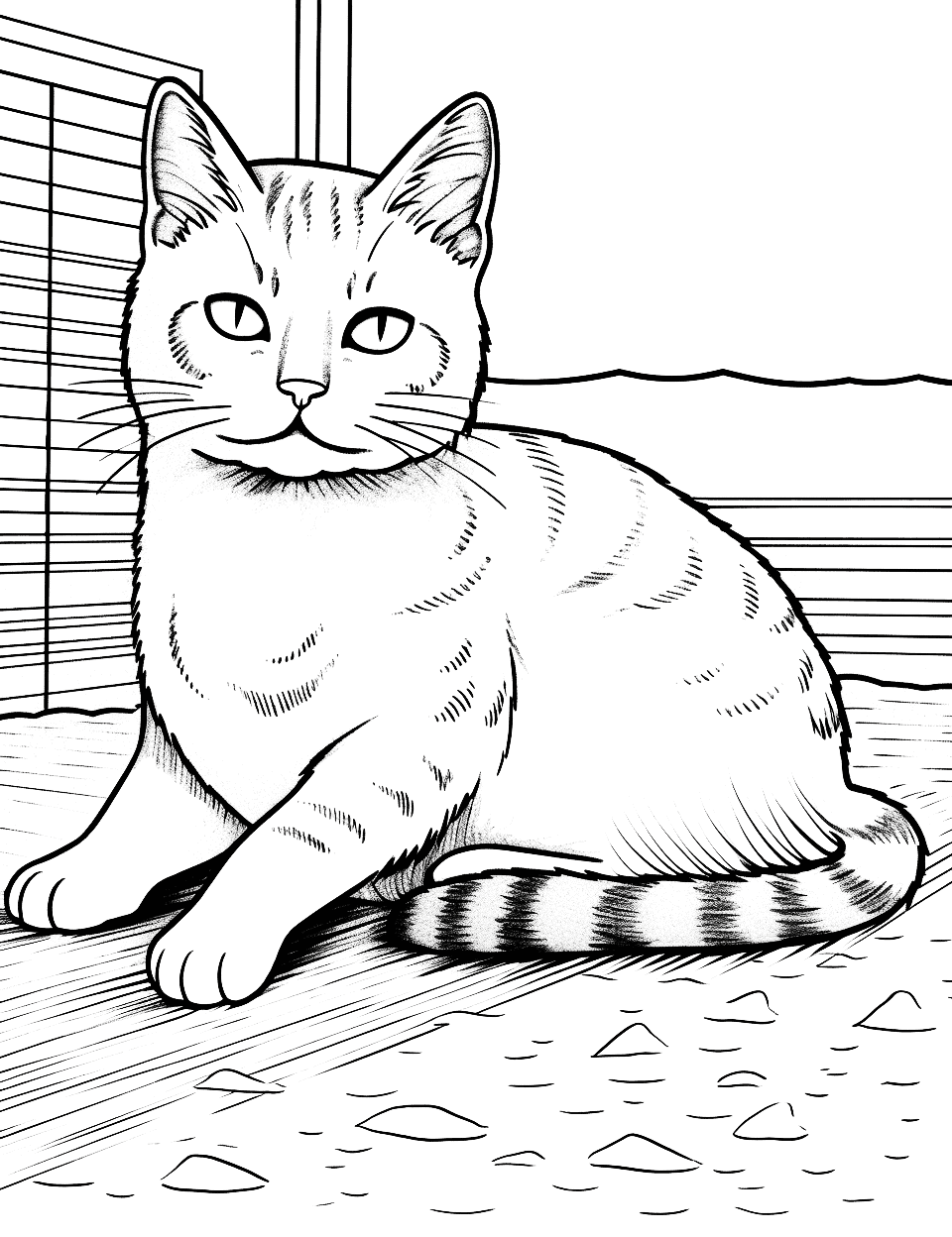 Cat coloring pages free printable sheets