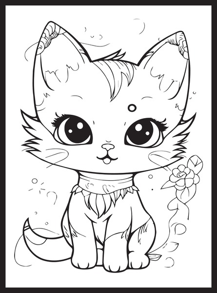 Thousand cute kitten coloring pages royalty