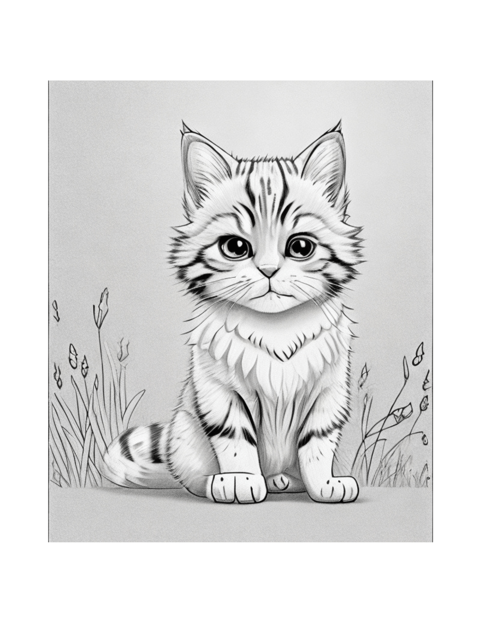 Cute cat coloring pages for cat loves