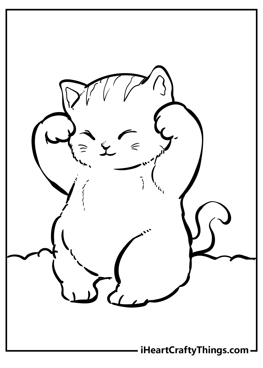 Cat coloring pages free printables
