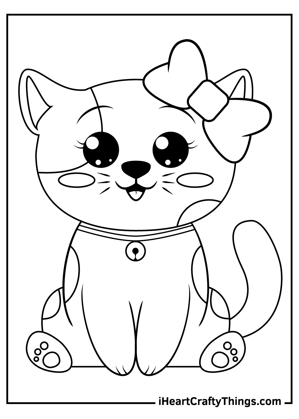 Cute kitten coloring pages free printables