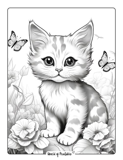 Kitten coloring pages