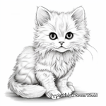 Realistic kitten coloring pages