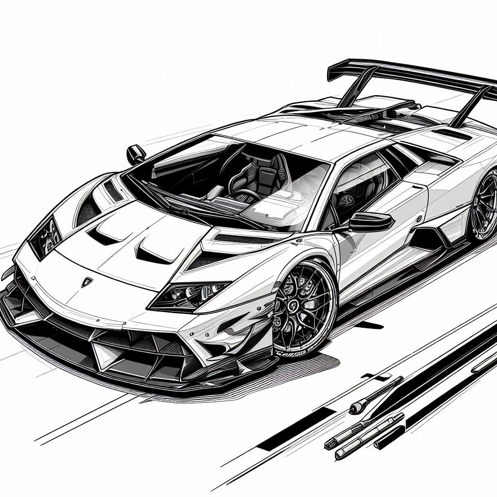 Lamborghini diablo coloring pages