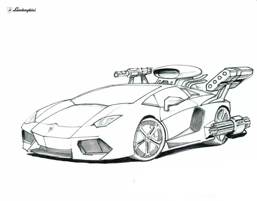 Lamborghini coloring pages to download and print for free