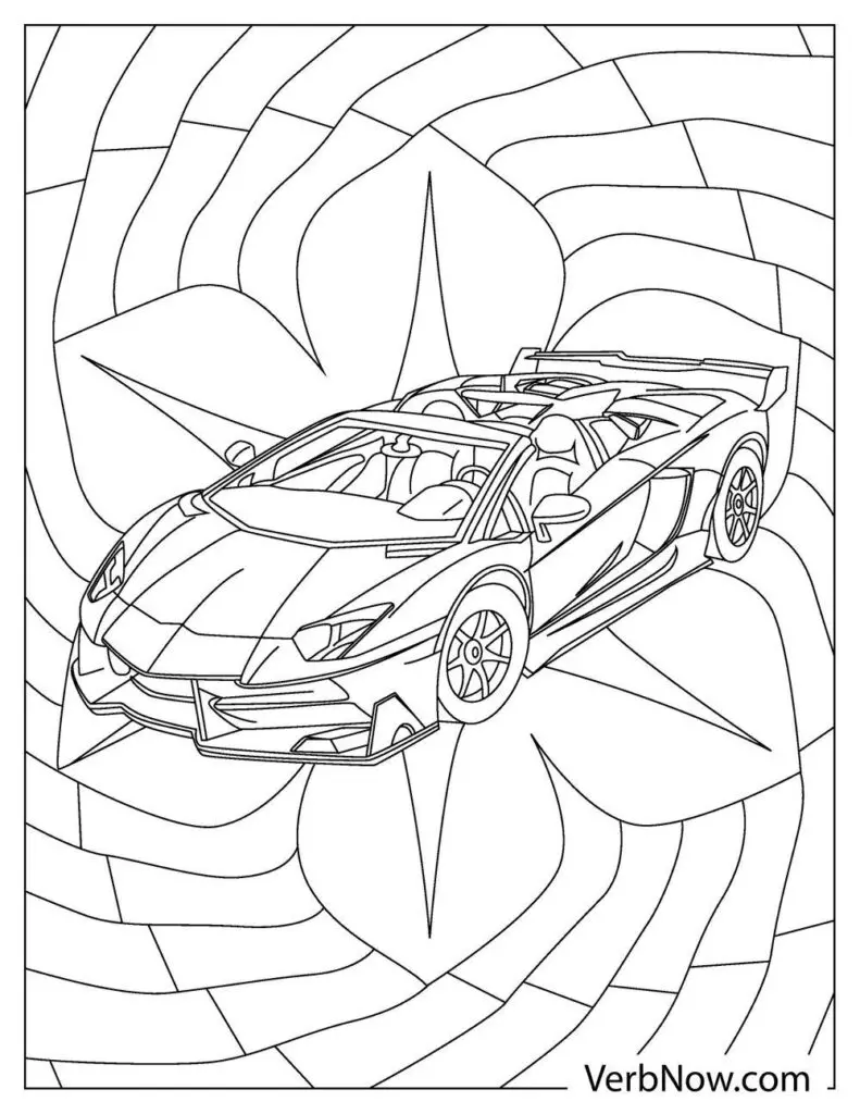 Free lamborghini coloring pages book for download printable pdf