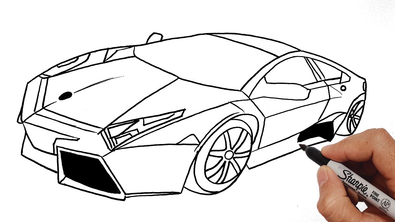 Laborghini aventador how to draw a laborghini step by step