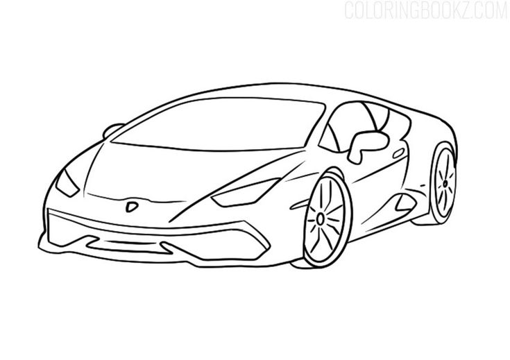 Lamborghini huracan colouring page