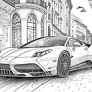 Exotic sports cars coloring book sport car coloring book for adults