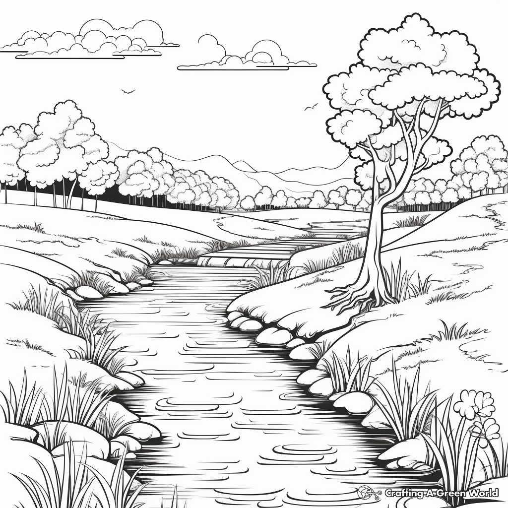 Nature coloring pages