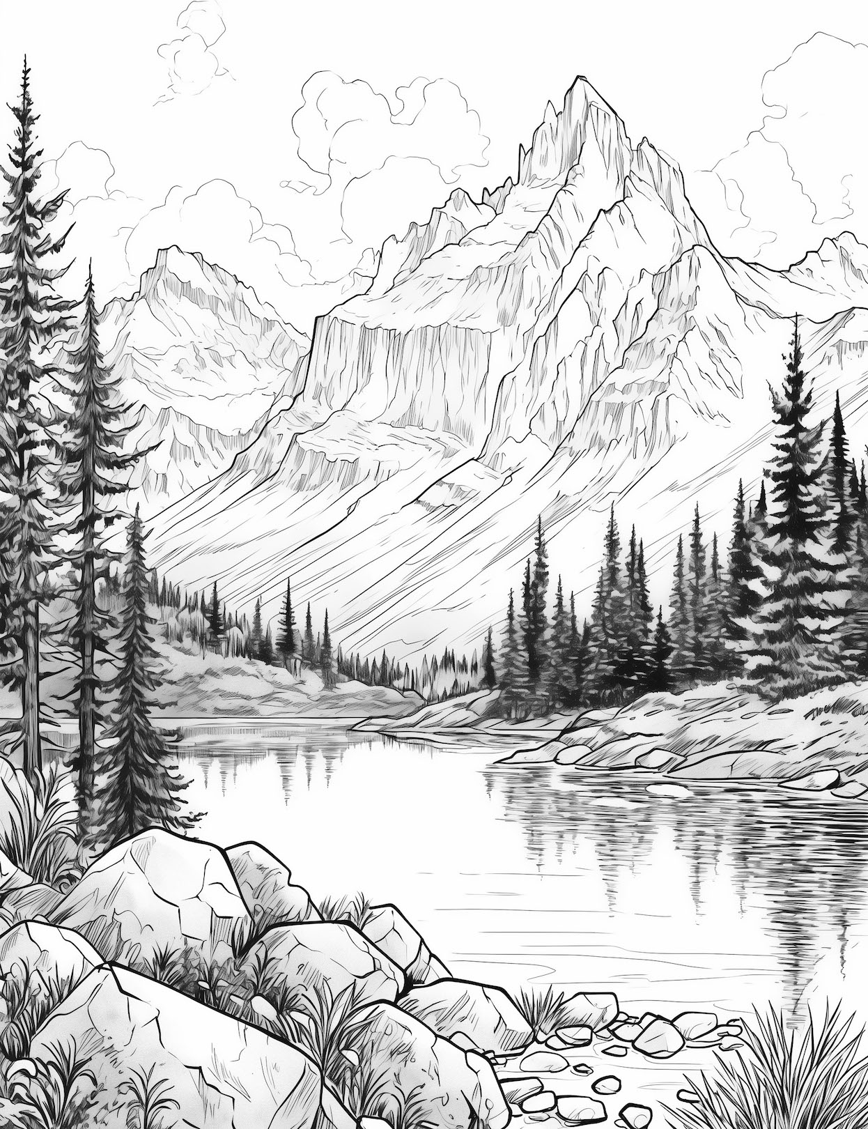 Breathtaking nature coloring pages