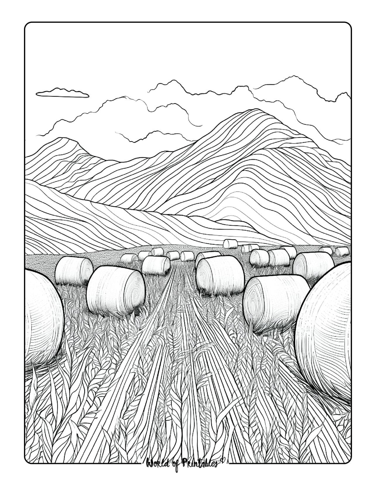 Landscape coloring pages