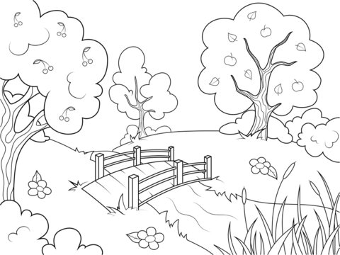 Landscape coloring book images â browse photos vectors and video