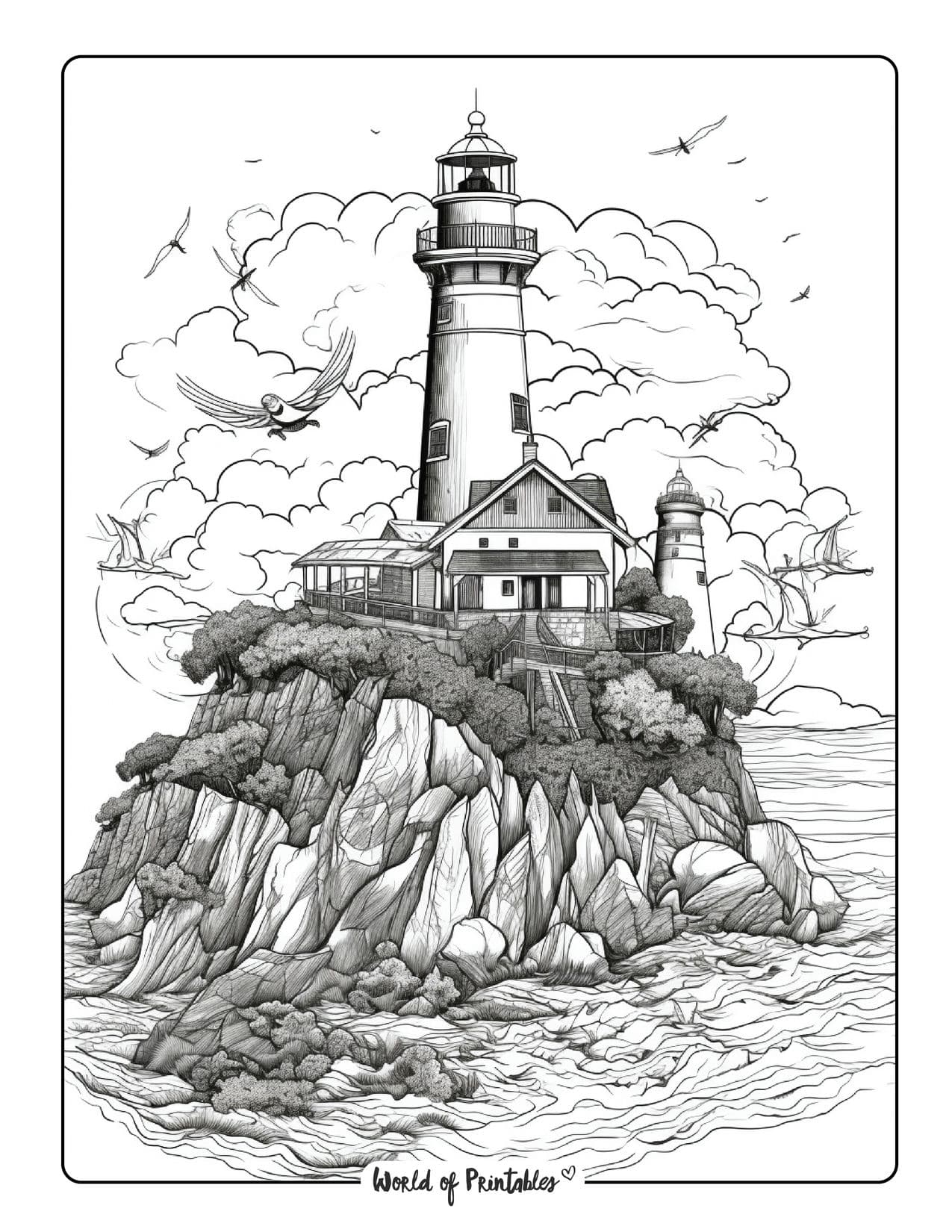 Landscape coloring pages