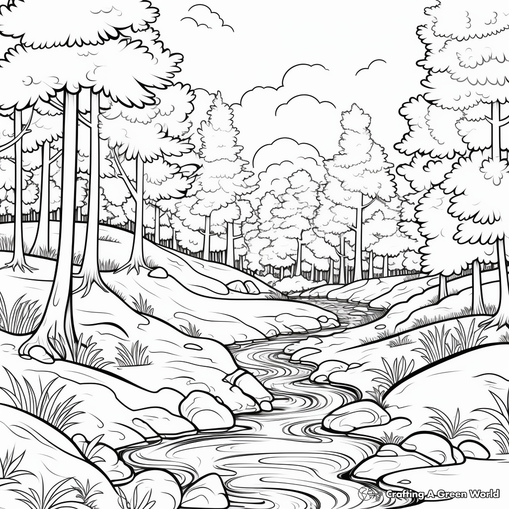 Landscape coloring pages