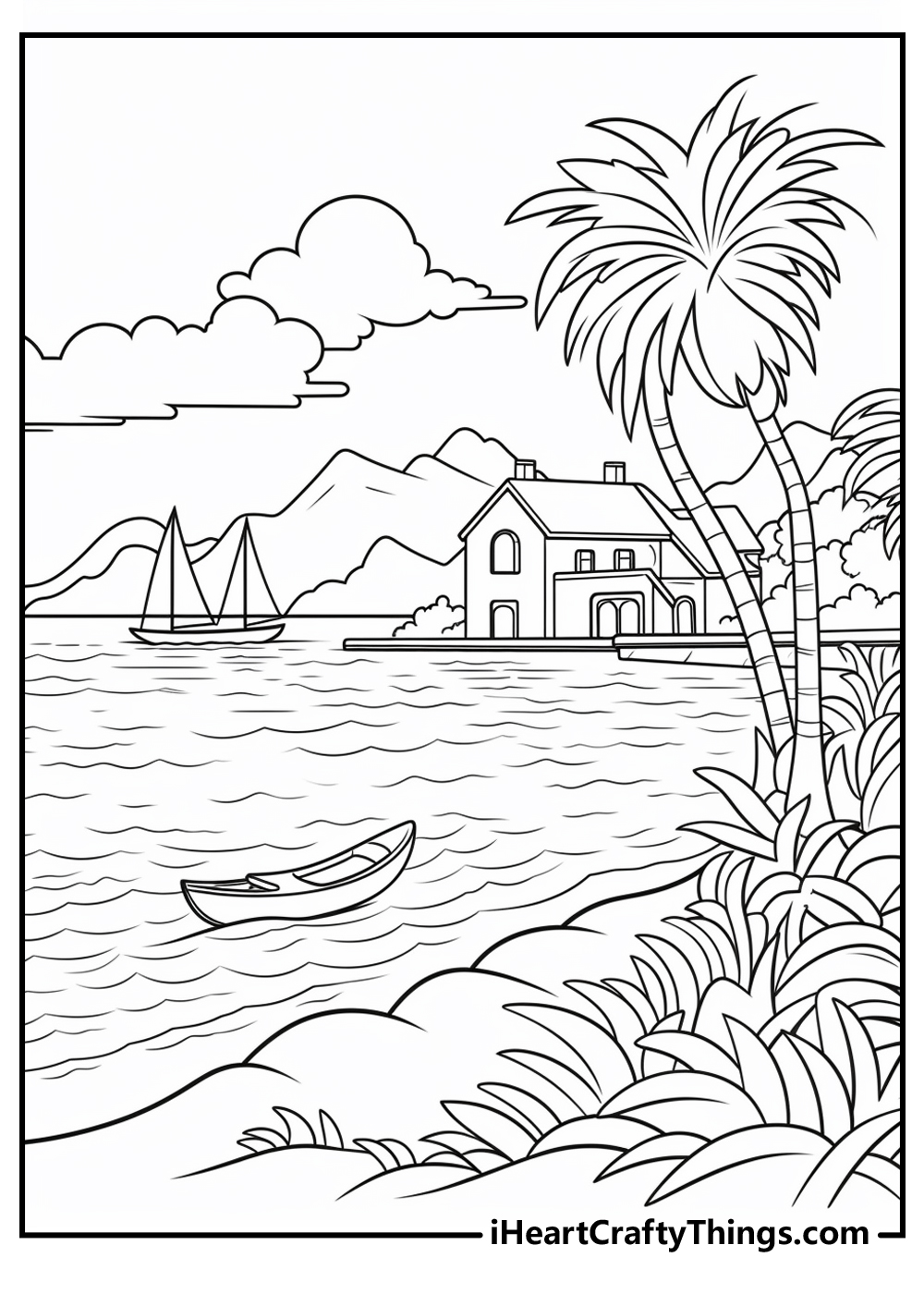 Printable landscape coloring pages updated