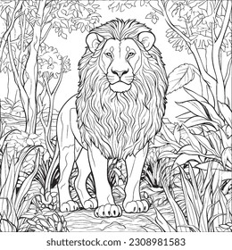 Lion coloring page images stock photos d objects vectors