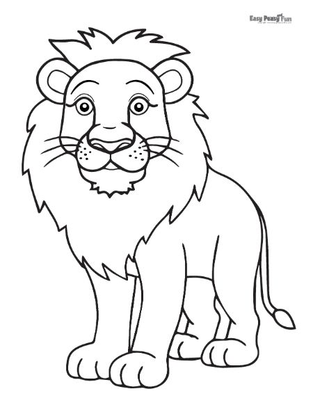 Printable lion coloring pages â sheets