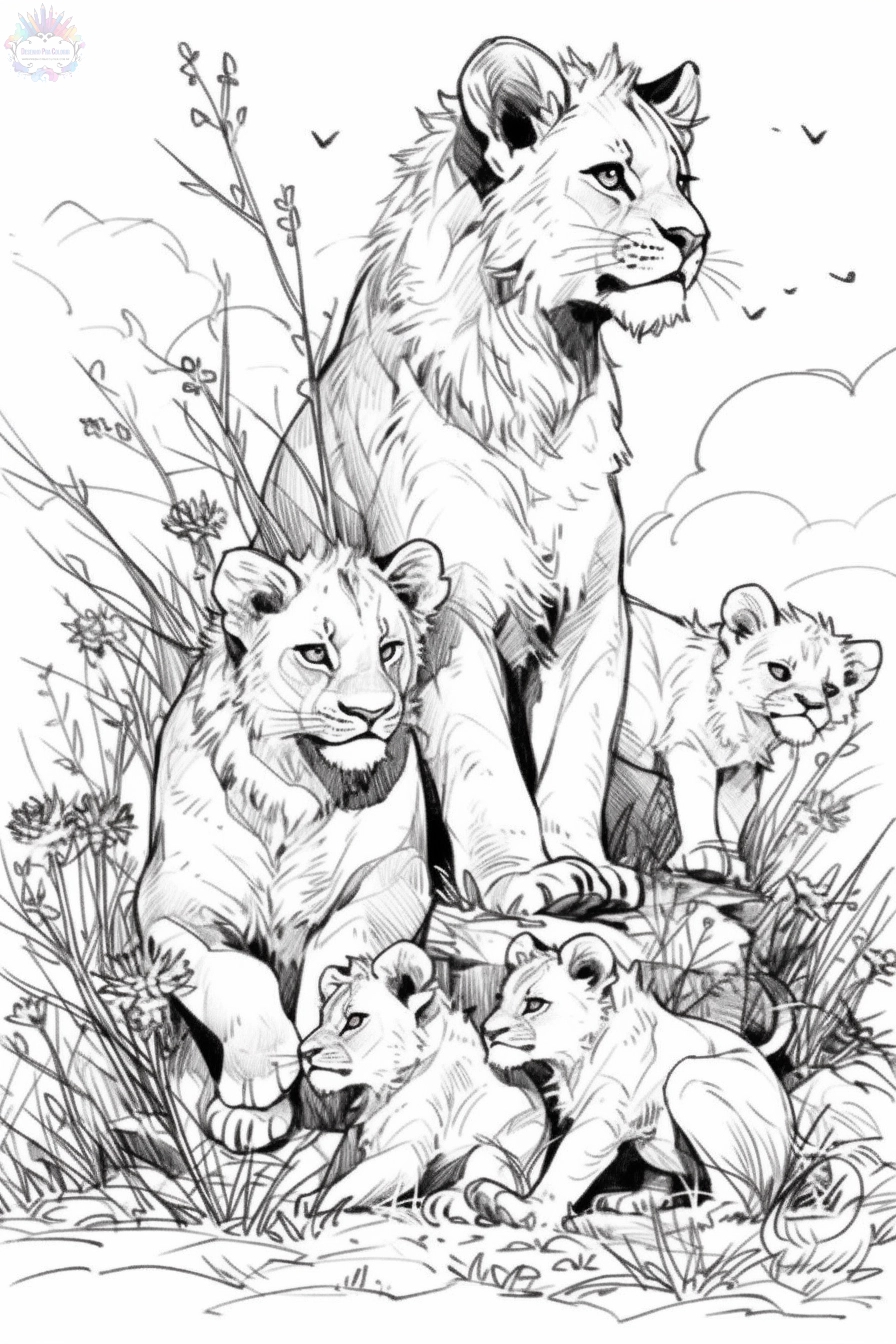 Lion coloring pages