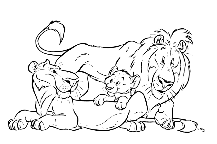 Lion coloring page by henrieke on