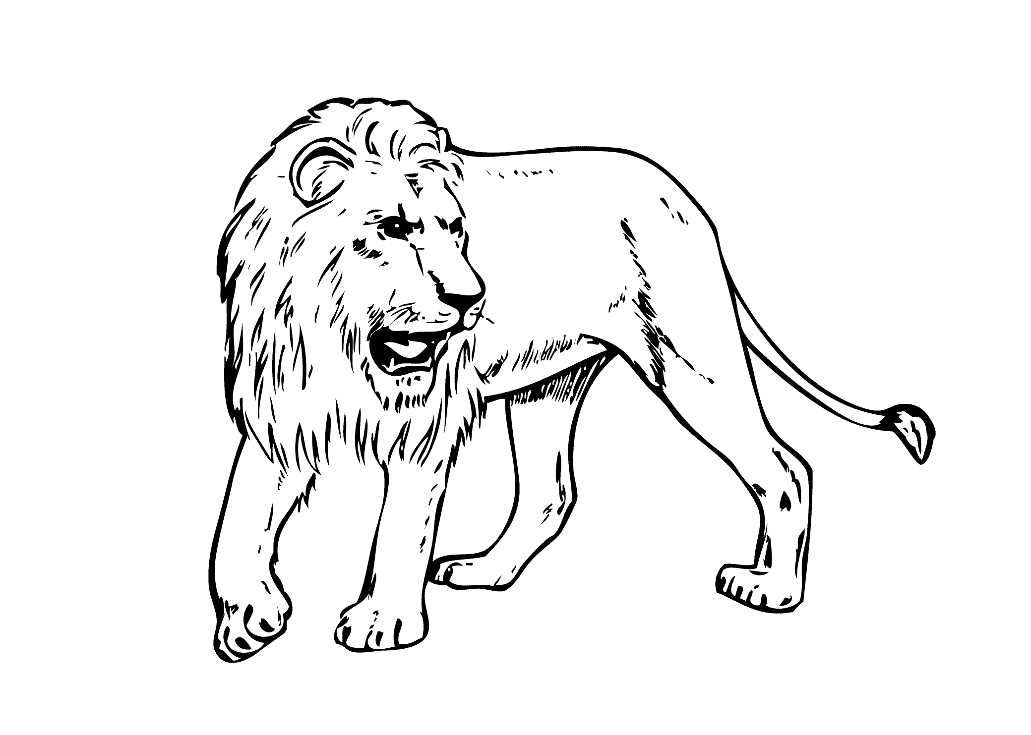 Lion real animals coloring pages for kids printable free animal coloring pages lion coloring pages animal coloring books