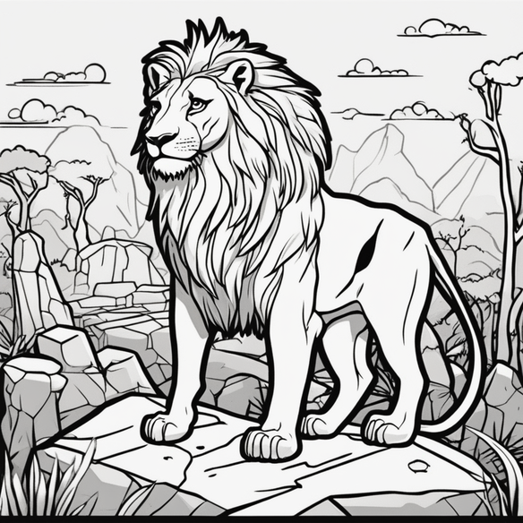 Lion coloring page