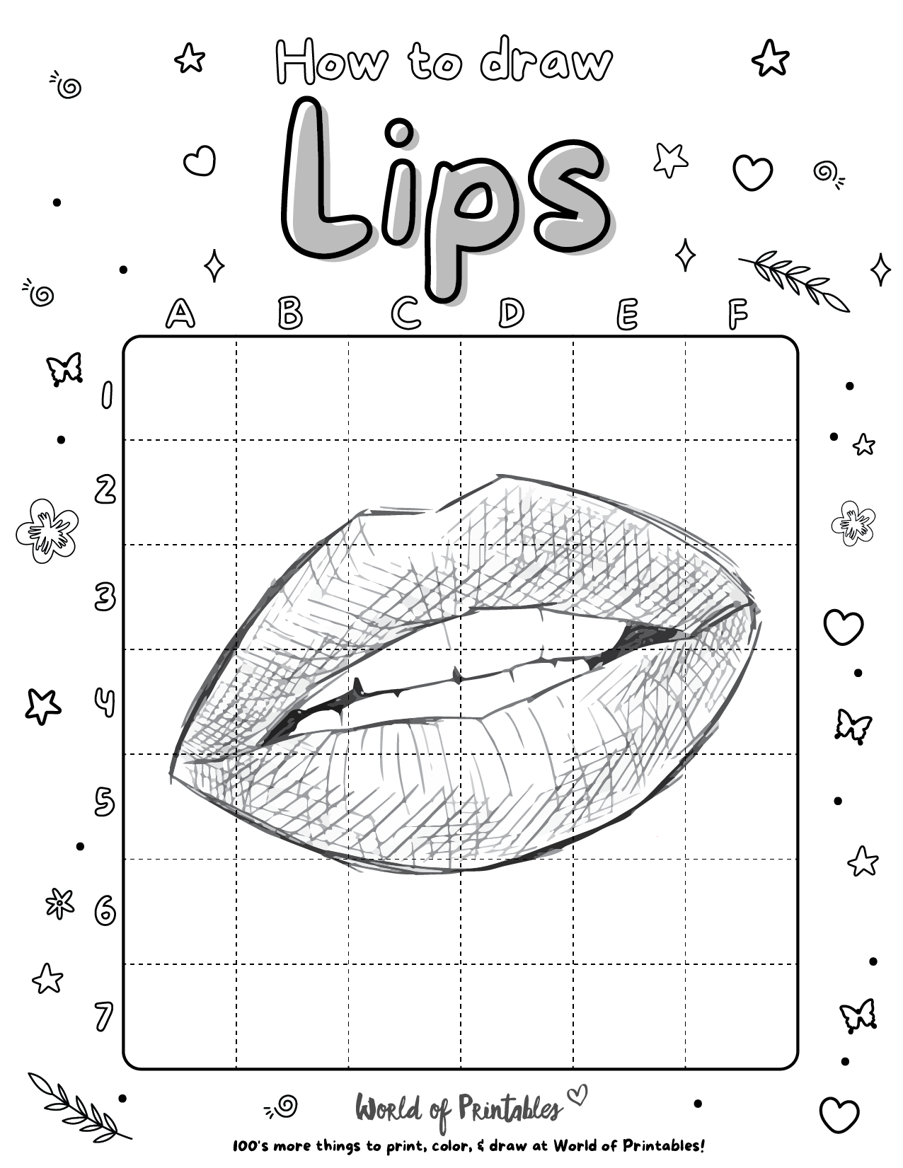 How to draw lips easy step by step drawing activities