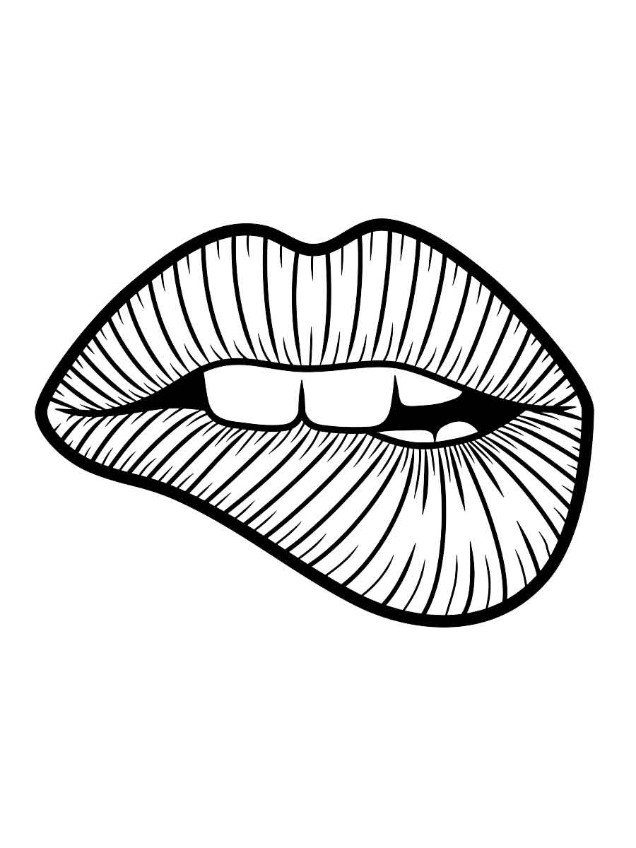 Lips coloring pages