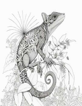 Printable lizards zen tangle coloring pages animals mandala coloring pages