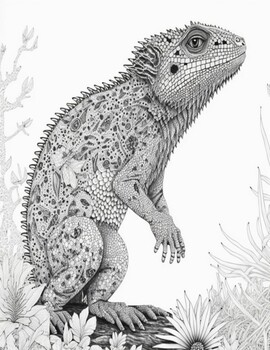 Printable lizards zen tangle coloring pages animals mandala coloring pages