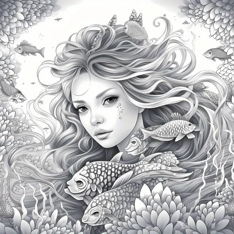 Original upgraded paper thickened pages mermaid legend