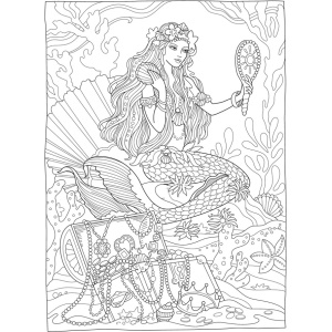 Creative haven magnificent mermaids coloring book sarnat marjorie books