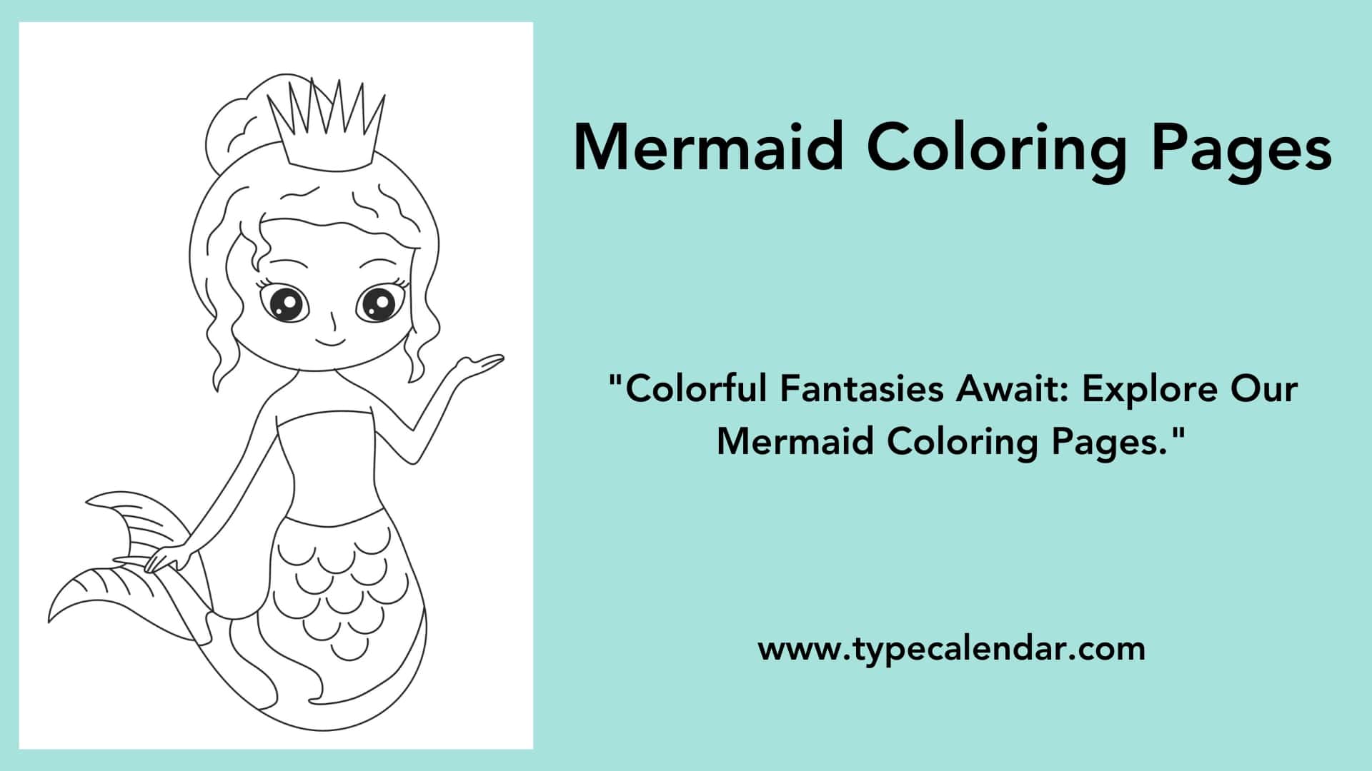 Free printable mermaid coloring pages easy for adults kids online