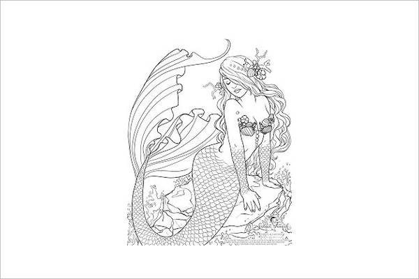 Mermaid coloring pages