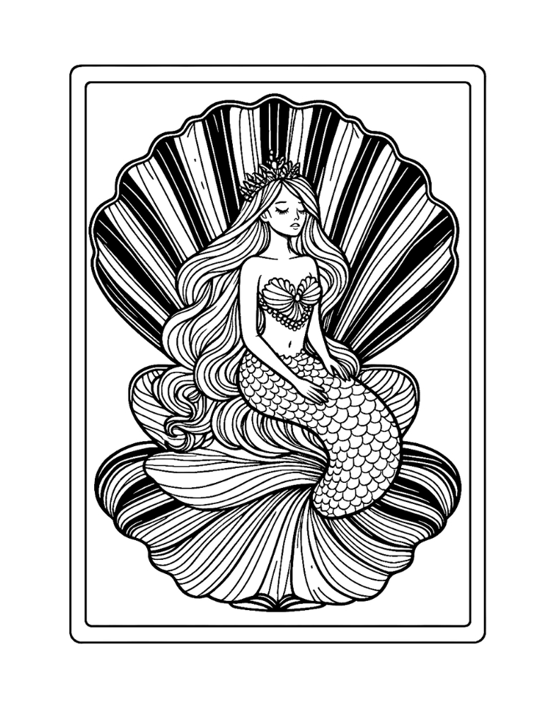 Free printable mermaid coloring pages