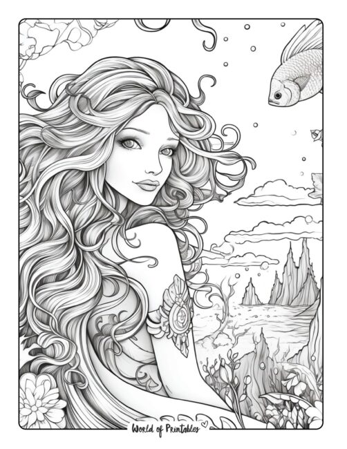 Best mermaid coloring pages